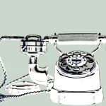 Retro-Telefon im Comic-Style