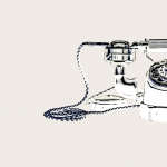 Retro-Telefon im Comic-Style