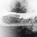 Straßenschleife im Comic-Style