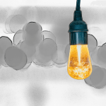 Glühbirne im Comic-Style